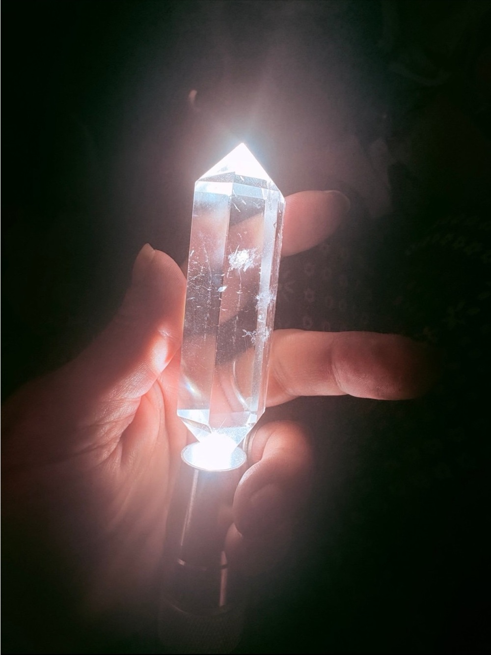 Clear Crystal Point Light Wand - Clear